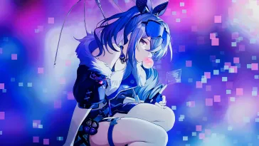 Silver Wolf Chewing her Bubble Gum