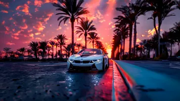 Bmw in Miami Live Wallpaper