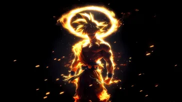 Goku and Fire Circle Live Wallpaper
