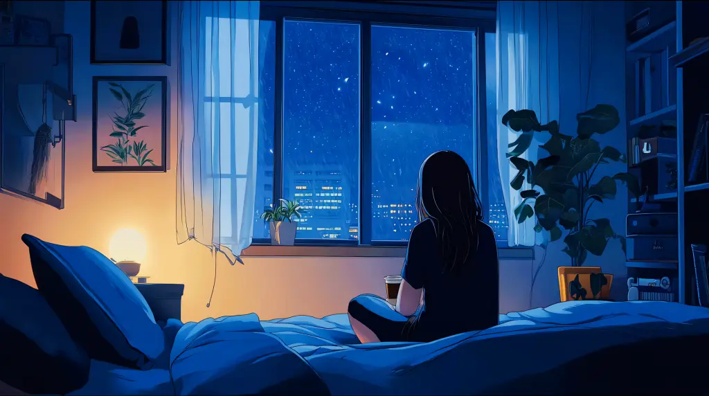 Late Night Rain Lofi Live Wallpaper