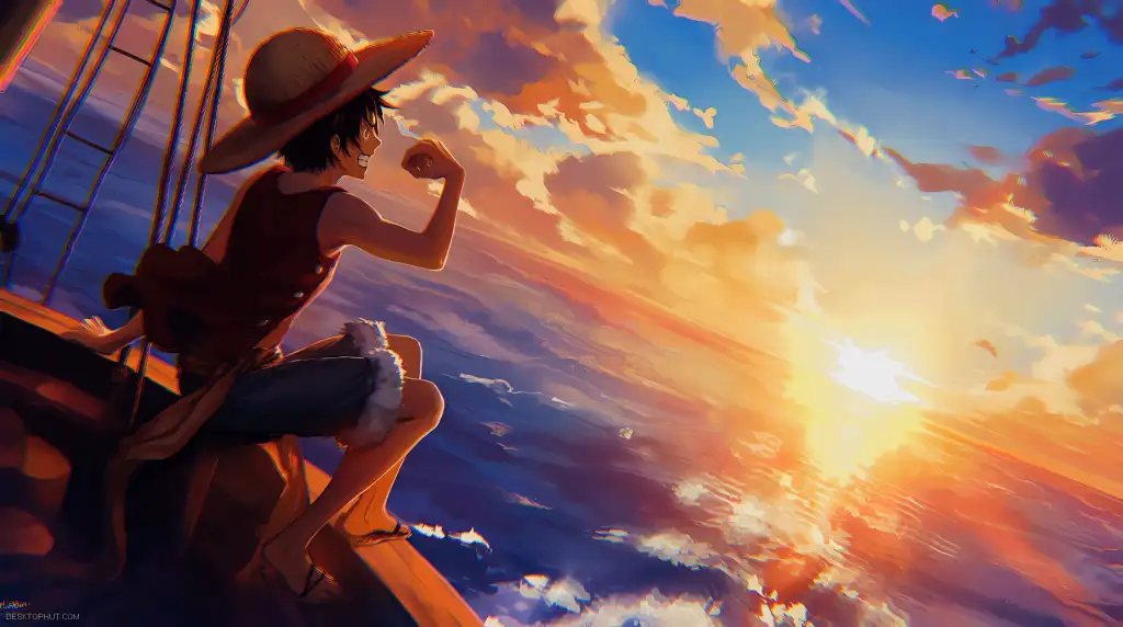 One Piece Luffy Sunset Live Wallpaper