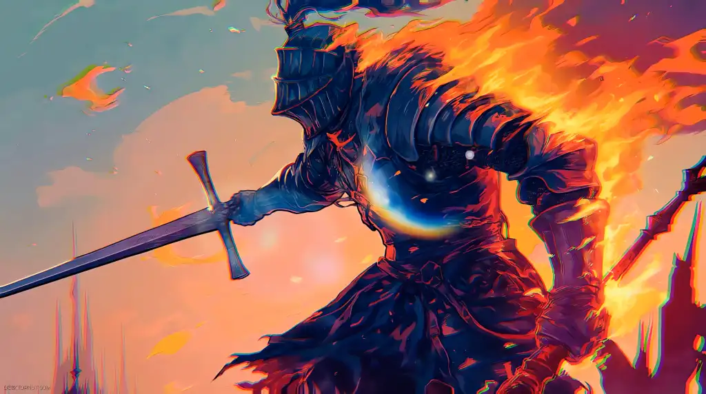 Dark Souls Burning Warrior Live Wallpaper