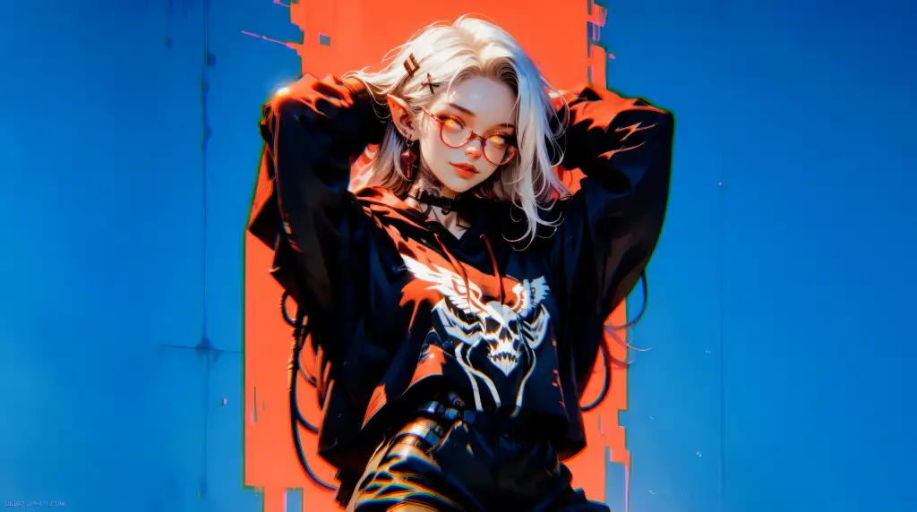 Girl Elf Cyberpunk Live Wallpaper