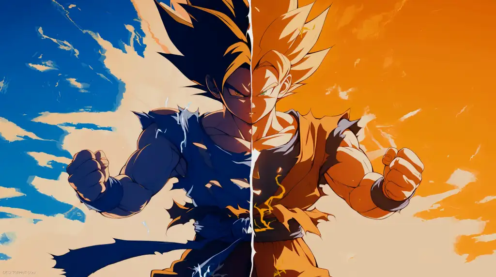 Goku Super Saiyan Power-Up Split Live Wallpaper
