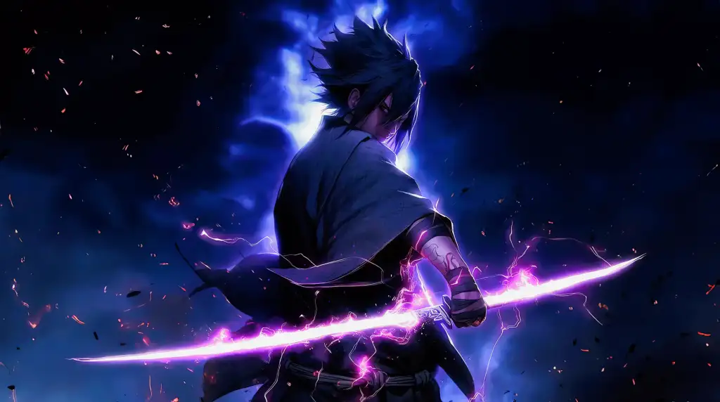 Sasuke Purple Blade Live Wallpaper