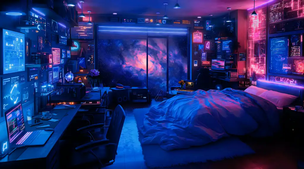 Space Galaxy Bedroom Live Wallpaper