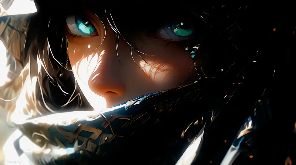 Girl Looks at You Live Wallpaper