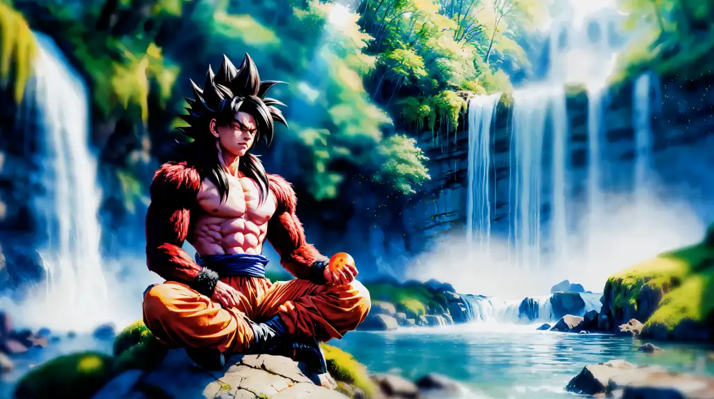 Meditating with Goku in Dragon Ball GT - Live Wallpaper