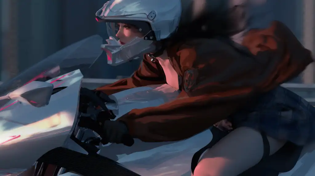 Girl on Bike - Live Wallpaper