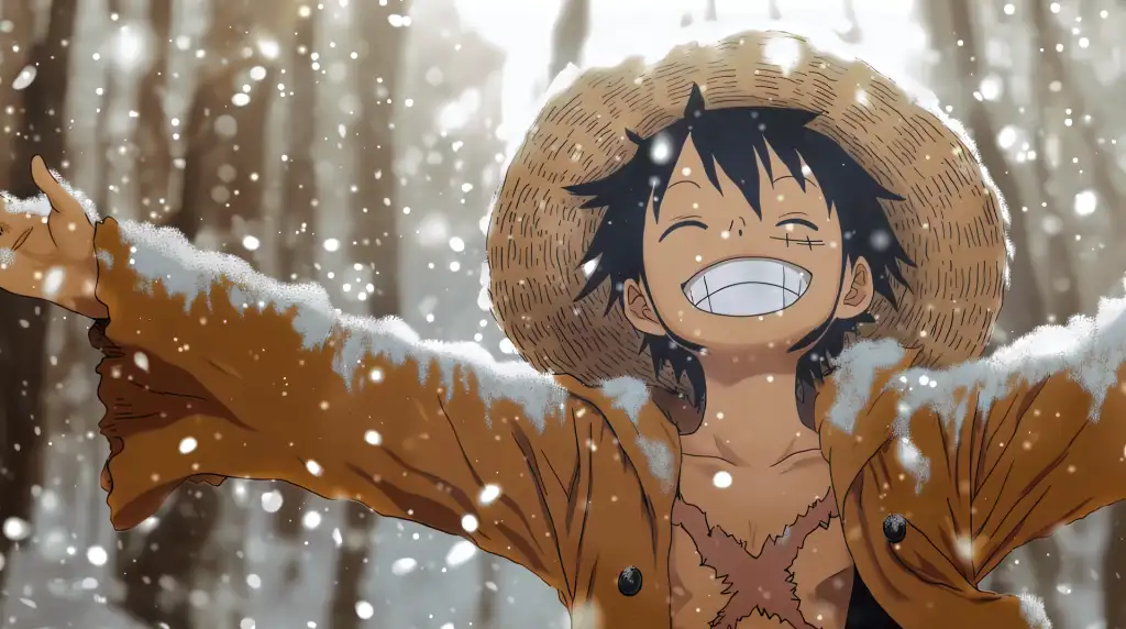Luffy Winter Happyness Live Wallpaper
