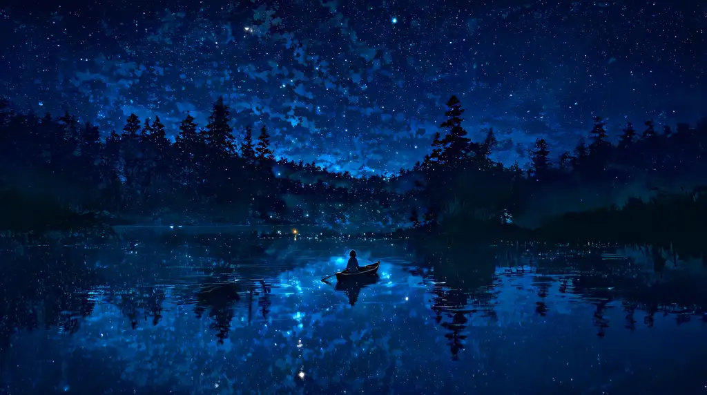 Stargazing Night Boat Live Wallpaper