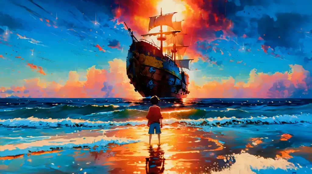 One Piece: Luffy Kid Pirate Ship Adventure - Live Wallpaper