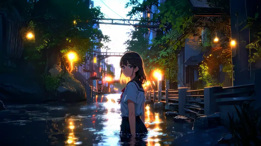 Flooded Dreams: School Girl