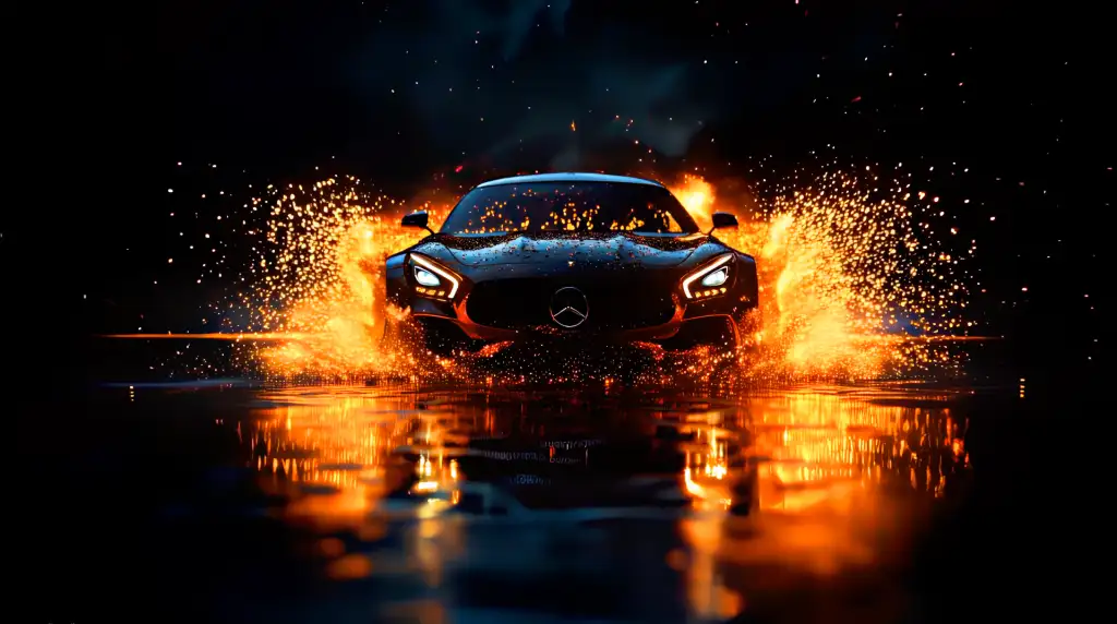 Mercedes Sparks in Motion Live Wallpaper
