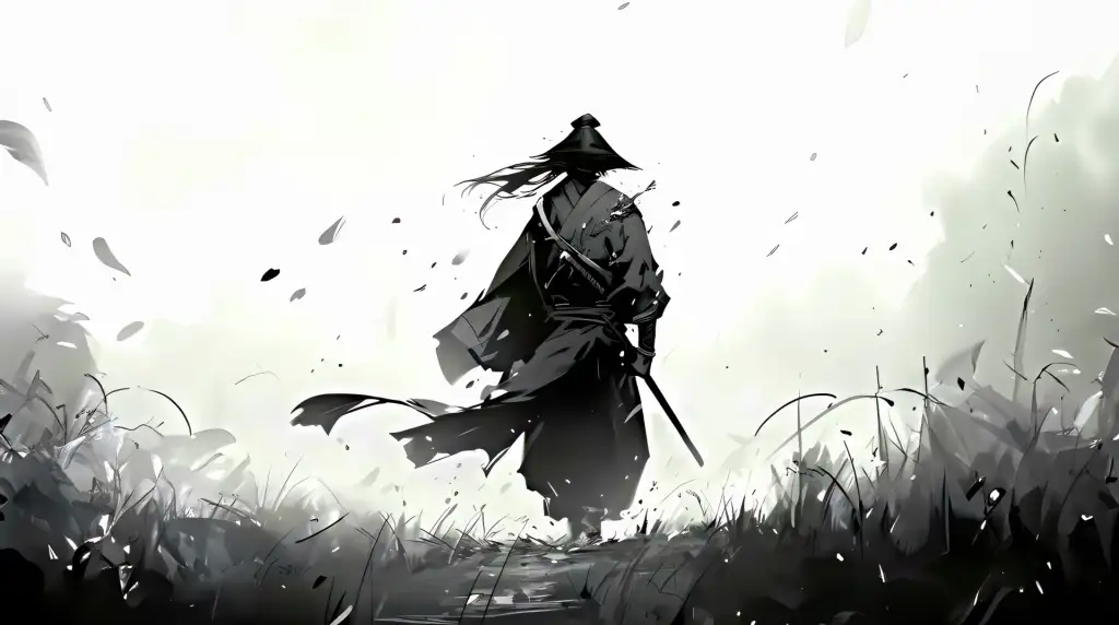 Black & White Samurai Live Wallpaper