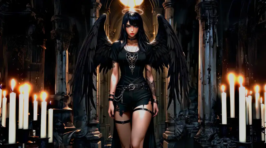 Goth Angel Live Wallpaper