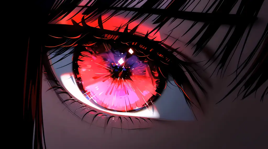 Red Anime Eye: Close-Up Live Wallpaper