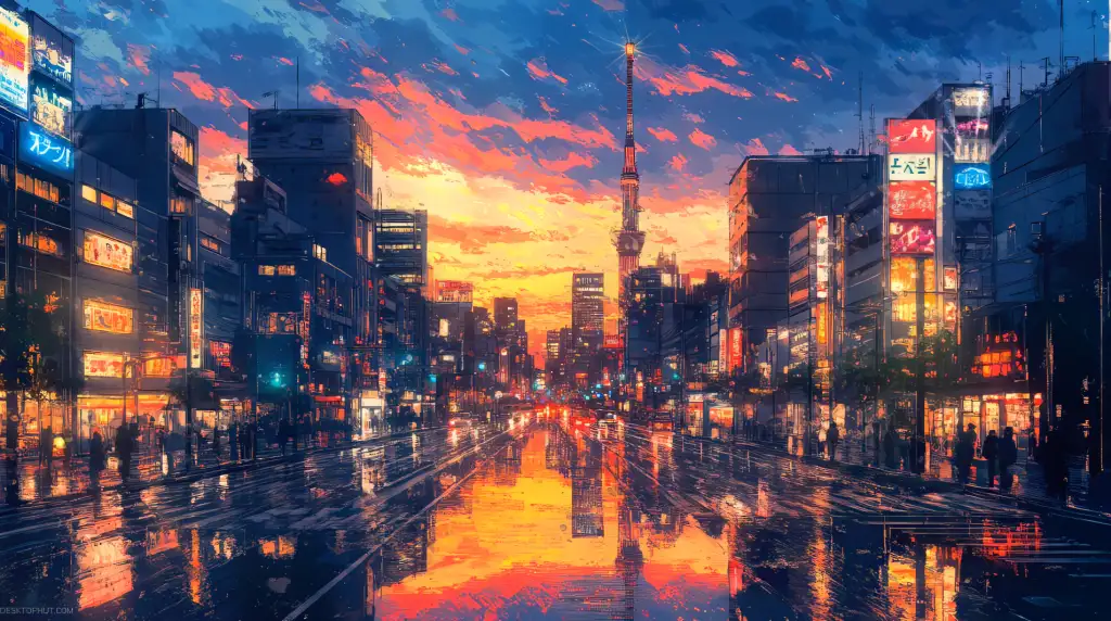 Japan Lo-Fi City Live Wallpaper
