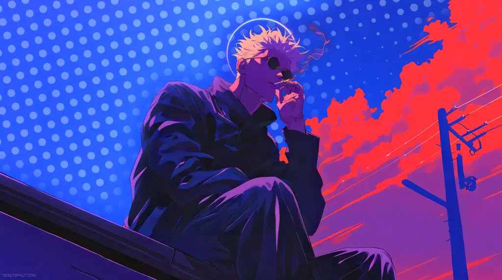 Satoru Gojo Rooftop Live Wallpaper