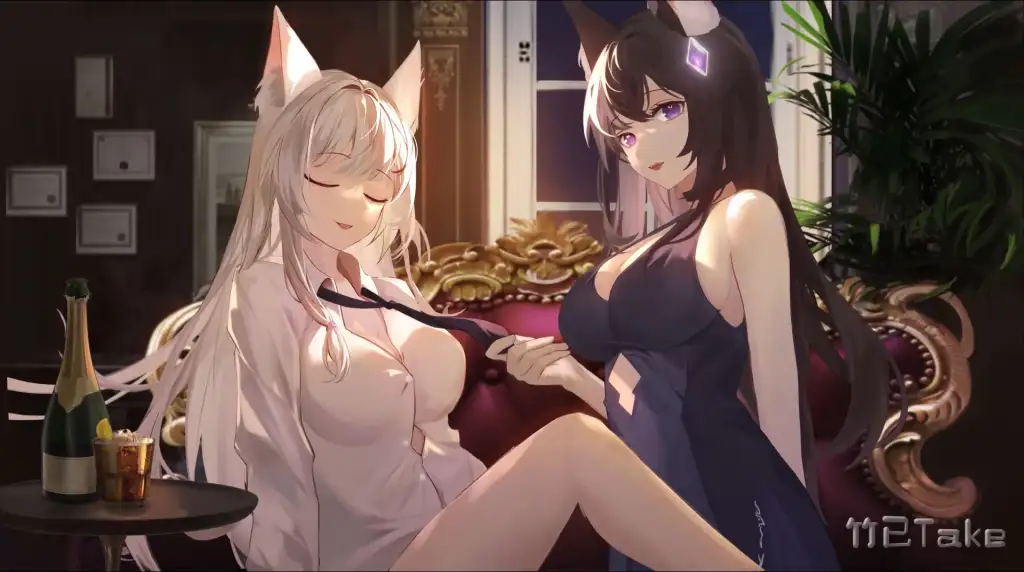 Two Girls Live Anime Wallpaper FHD