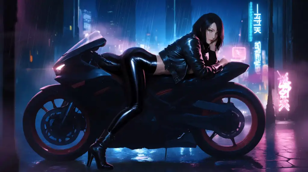 Girl on Bike Live Wallpaper