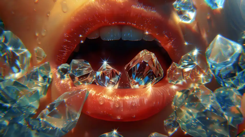 Lips Diamond Crystal Live Wallpaper