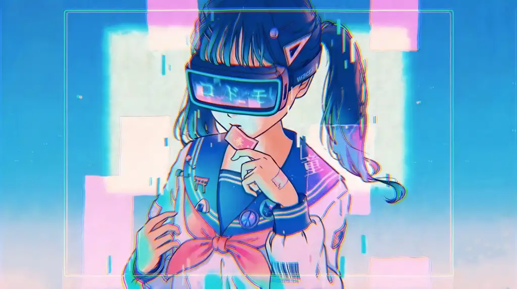 Retro Vaporwave Anime Girl Live Wallpaper