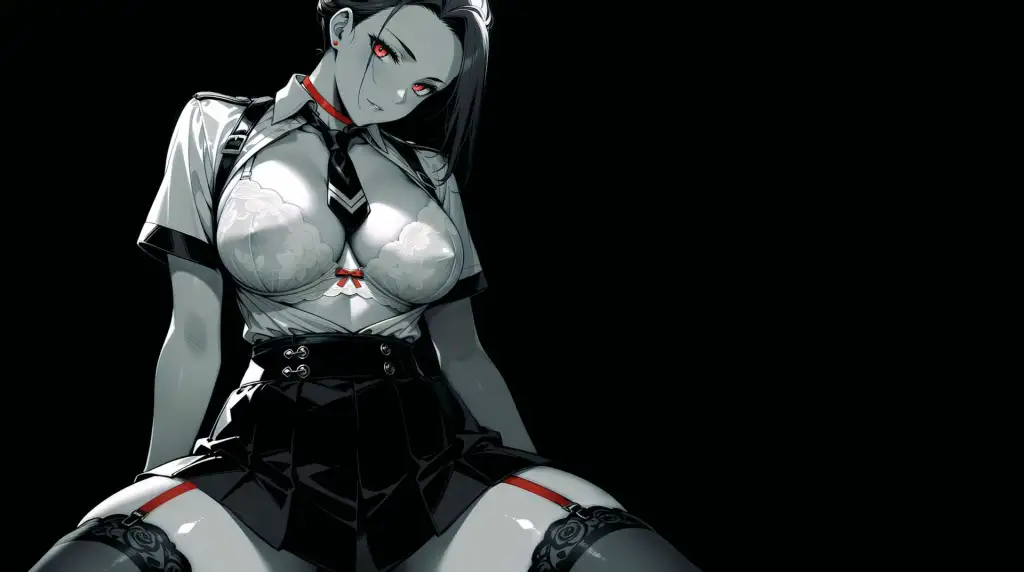 Girl Black Background - Live Wallpaper