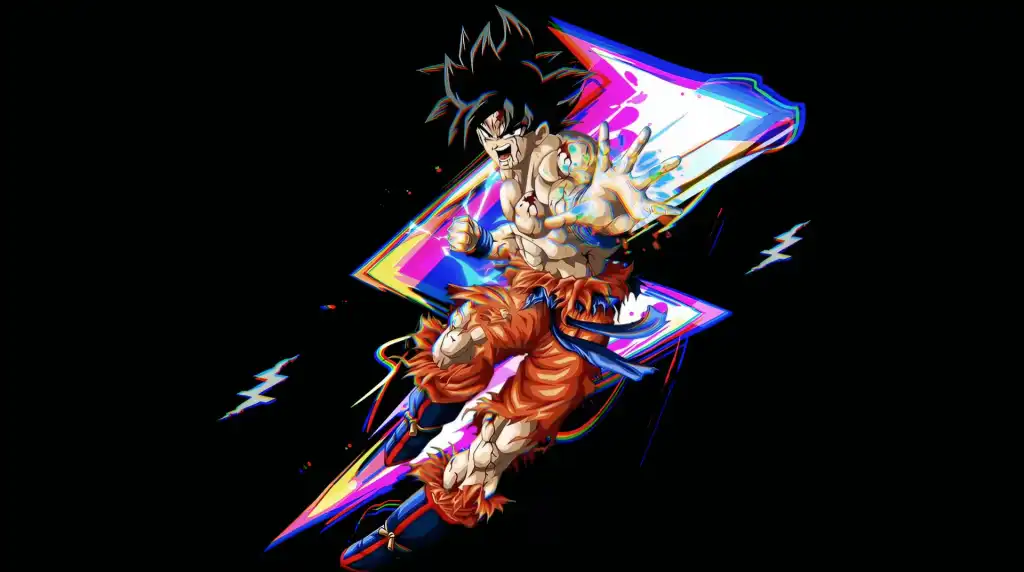 Goku Glitch Style Live Wallpaper
