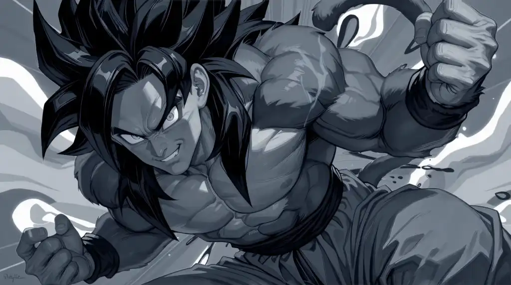 SSJ4 Goku Monochrome Live Wallpaper