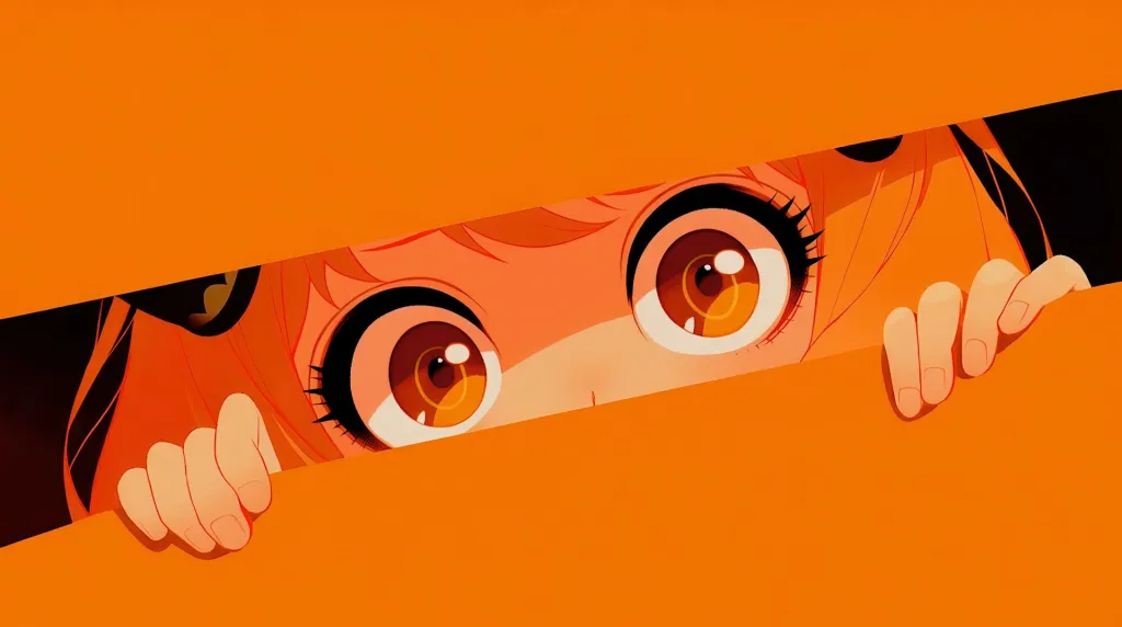 Anya Forger Orange Curtain Live Wallpaper