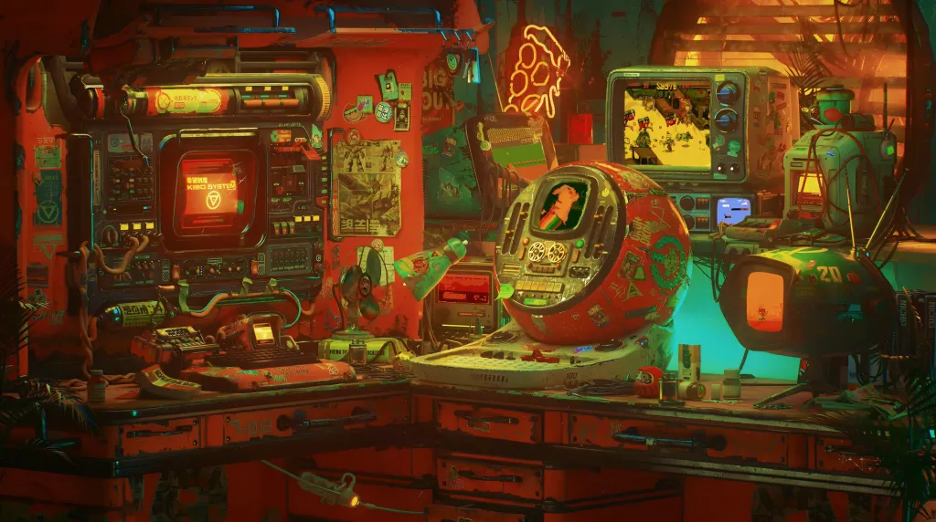 60s Scifi Japan Room Live Wallpaper