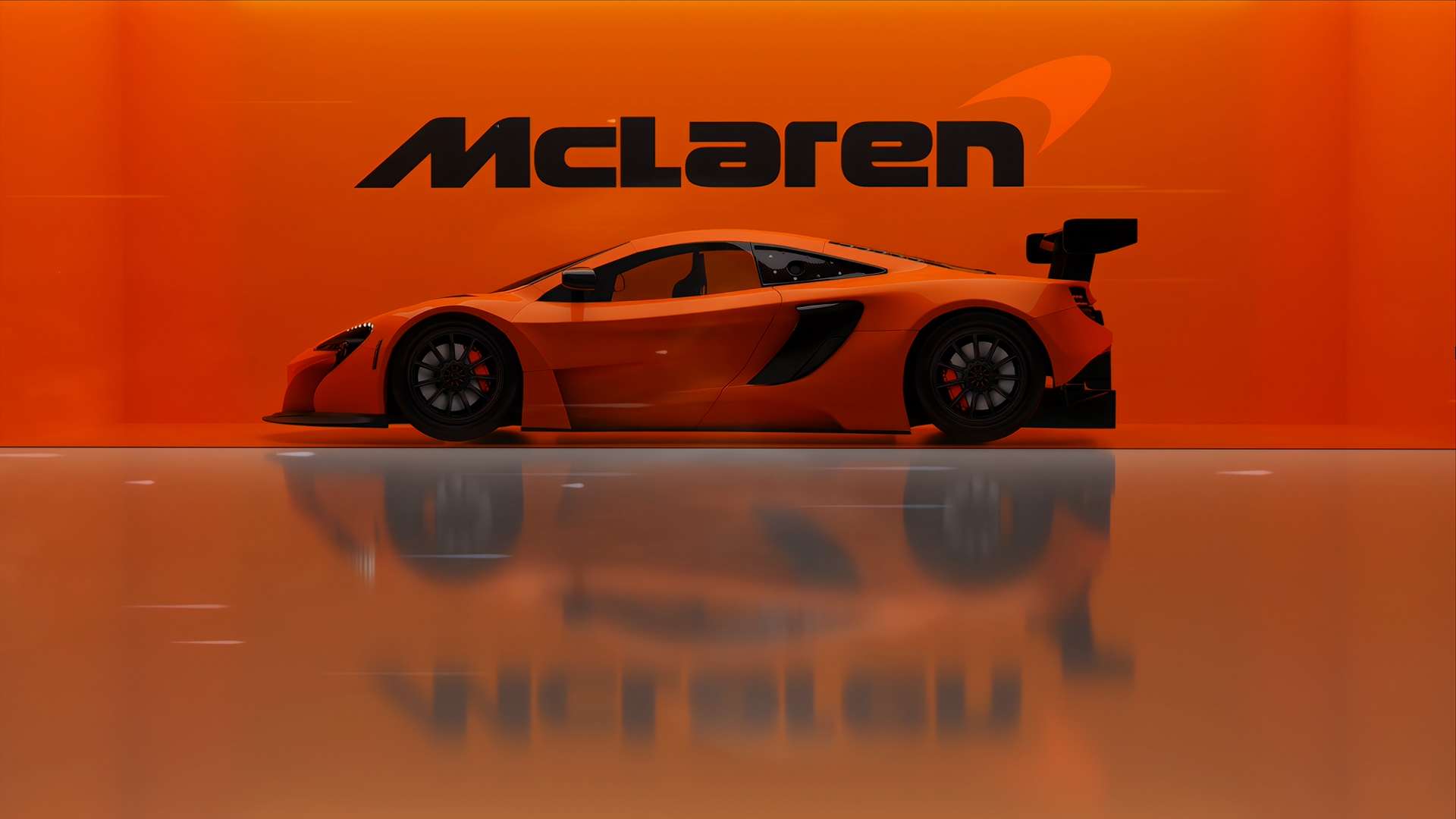McLaren GT Racer in Showroom Spotlight Live Wallpaper