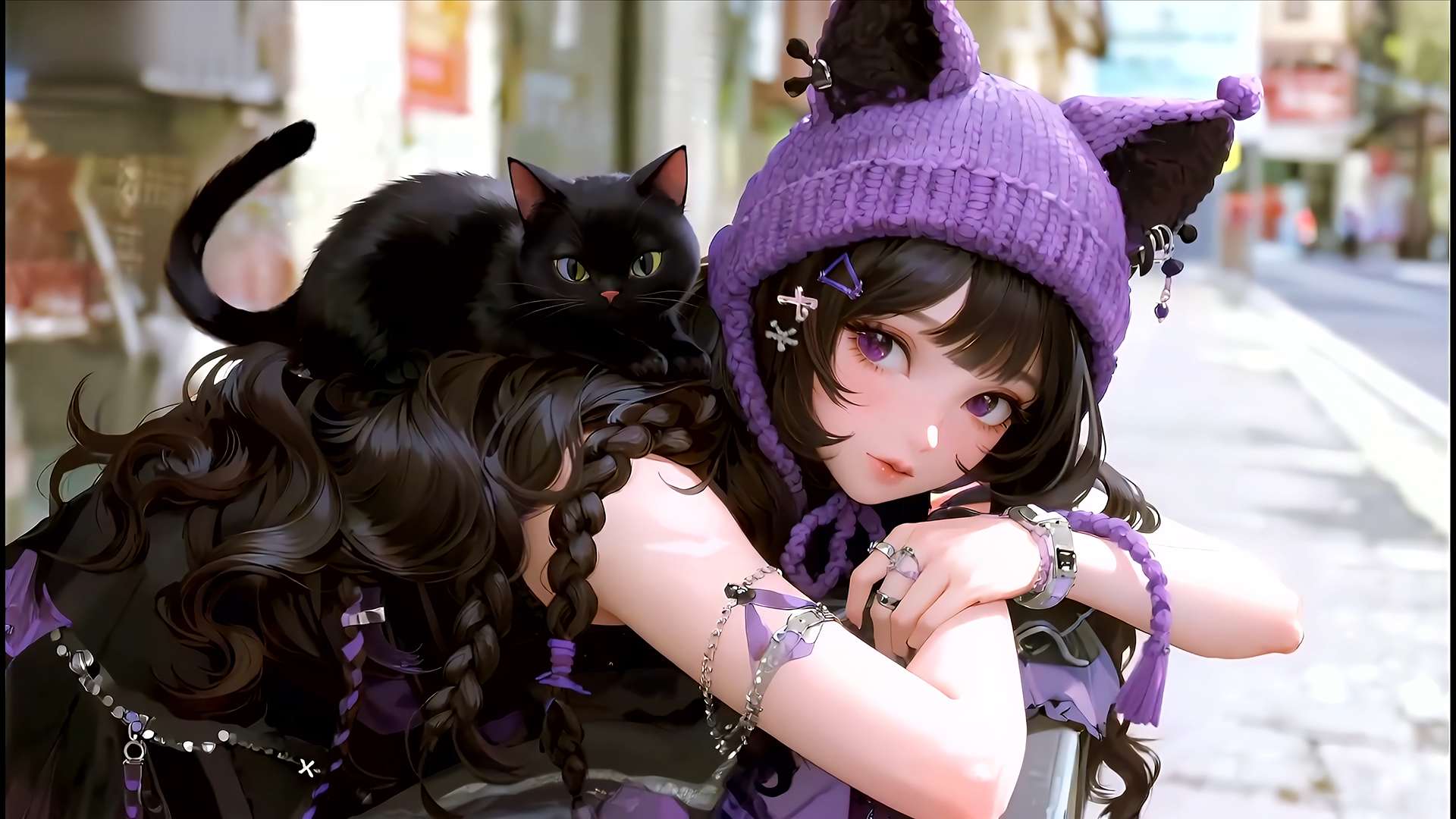 Street Style & Cat Vibes Live Wallpaper