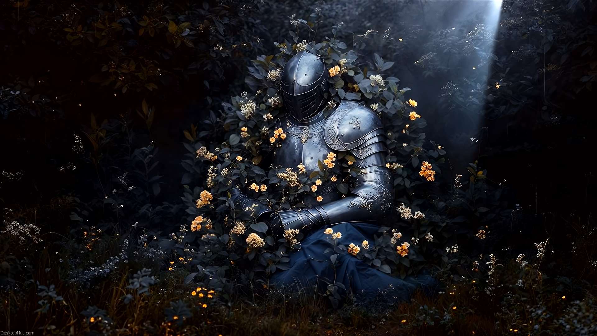 Armored Knight in Forest Light Live Wallpaper