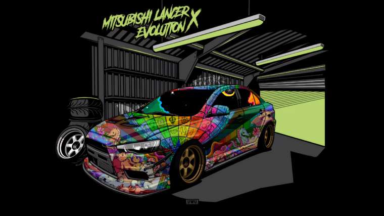 Colorful Evo X Car Live Wallpaper