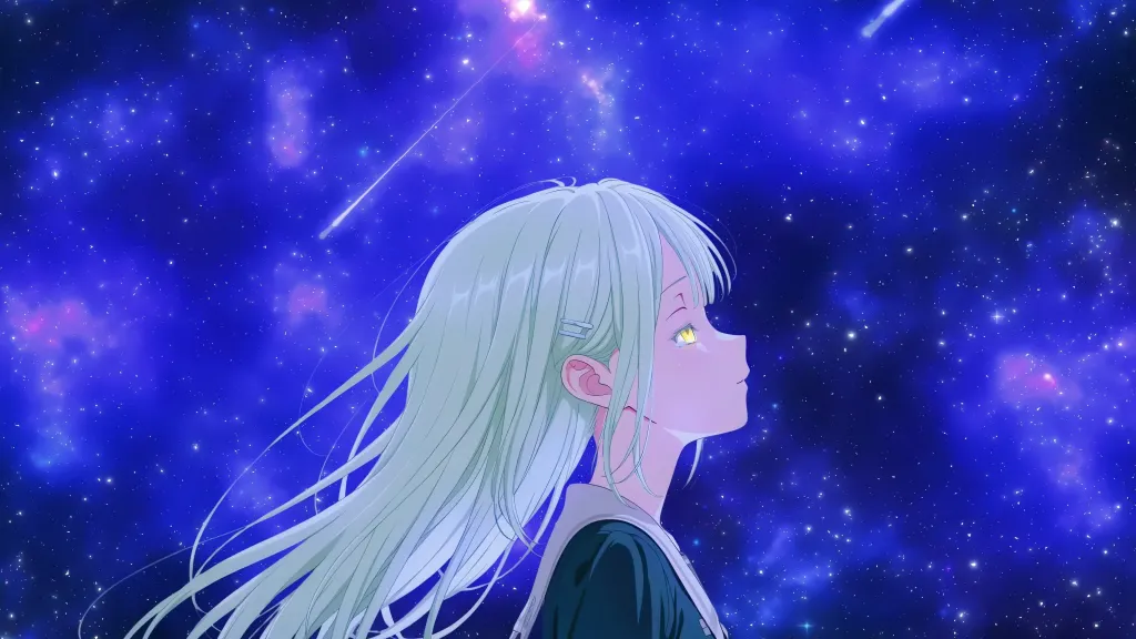 Girl Starry Sky Live Wallpaper