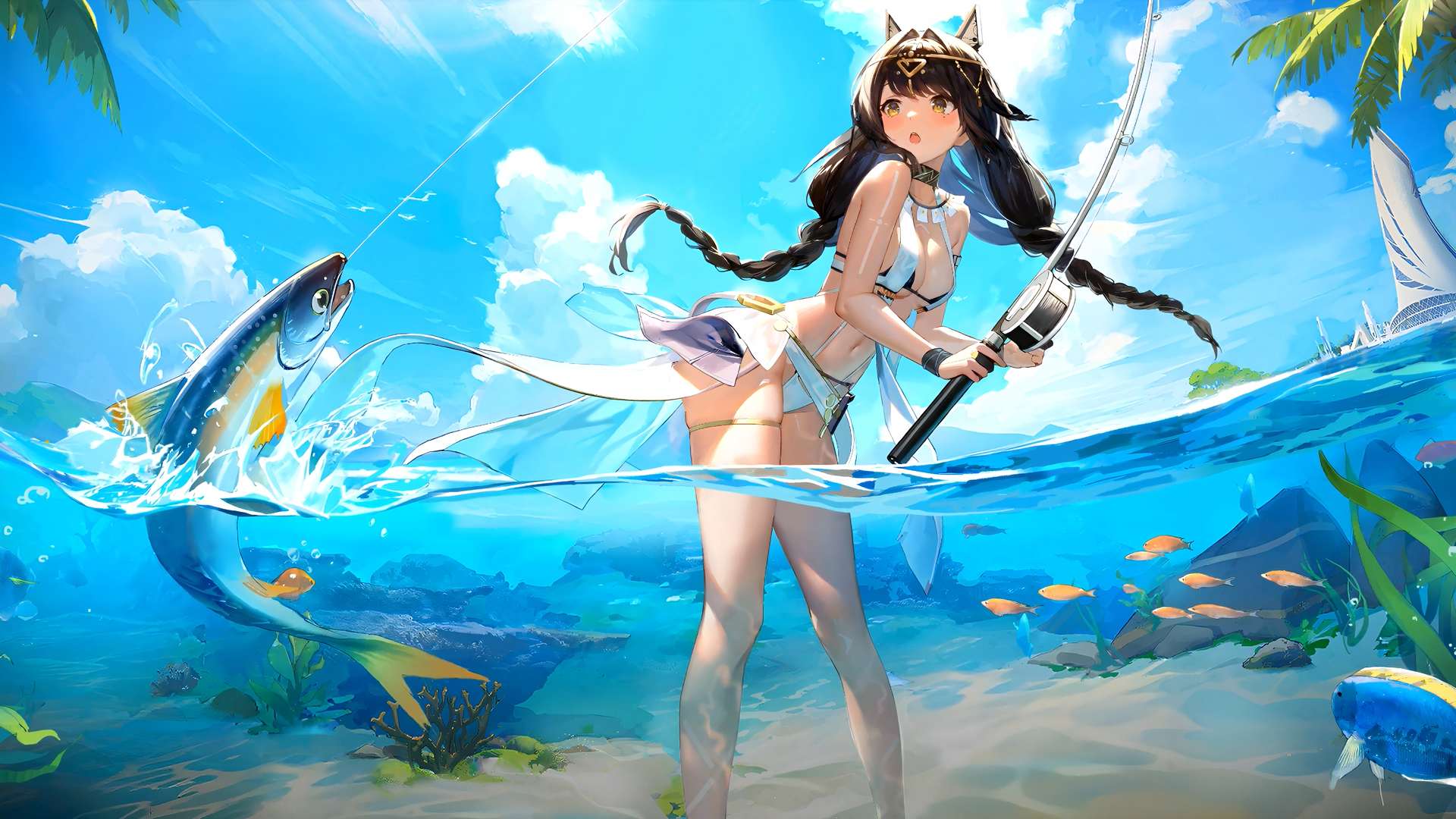 Snowbreak Game - Fantasy Fishing Live Wallpaper