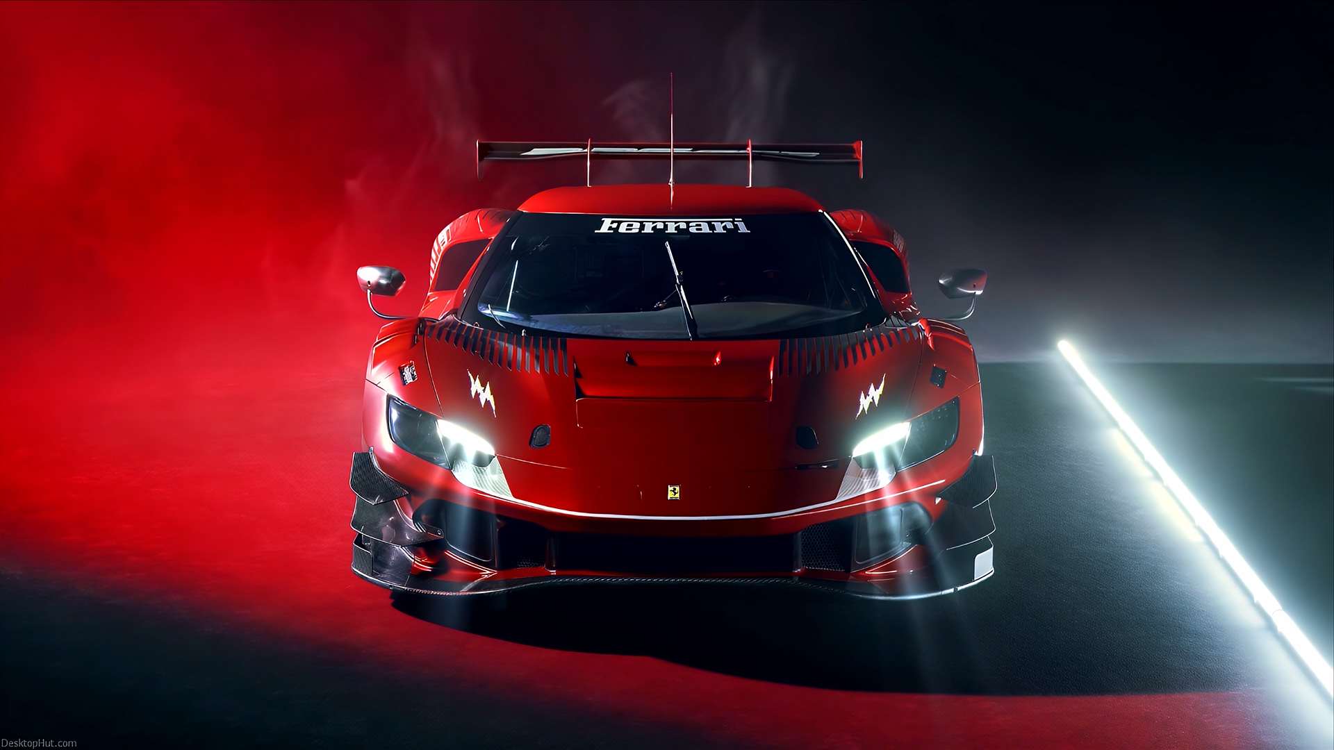 Ferrari Racer in Smoke - RGB Live Wallpaper