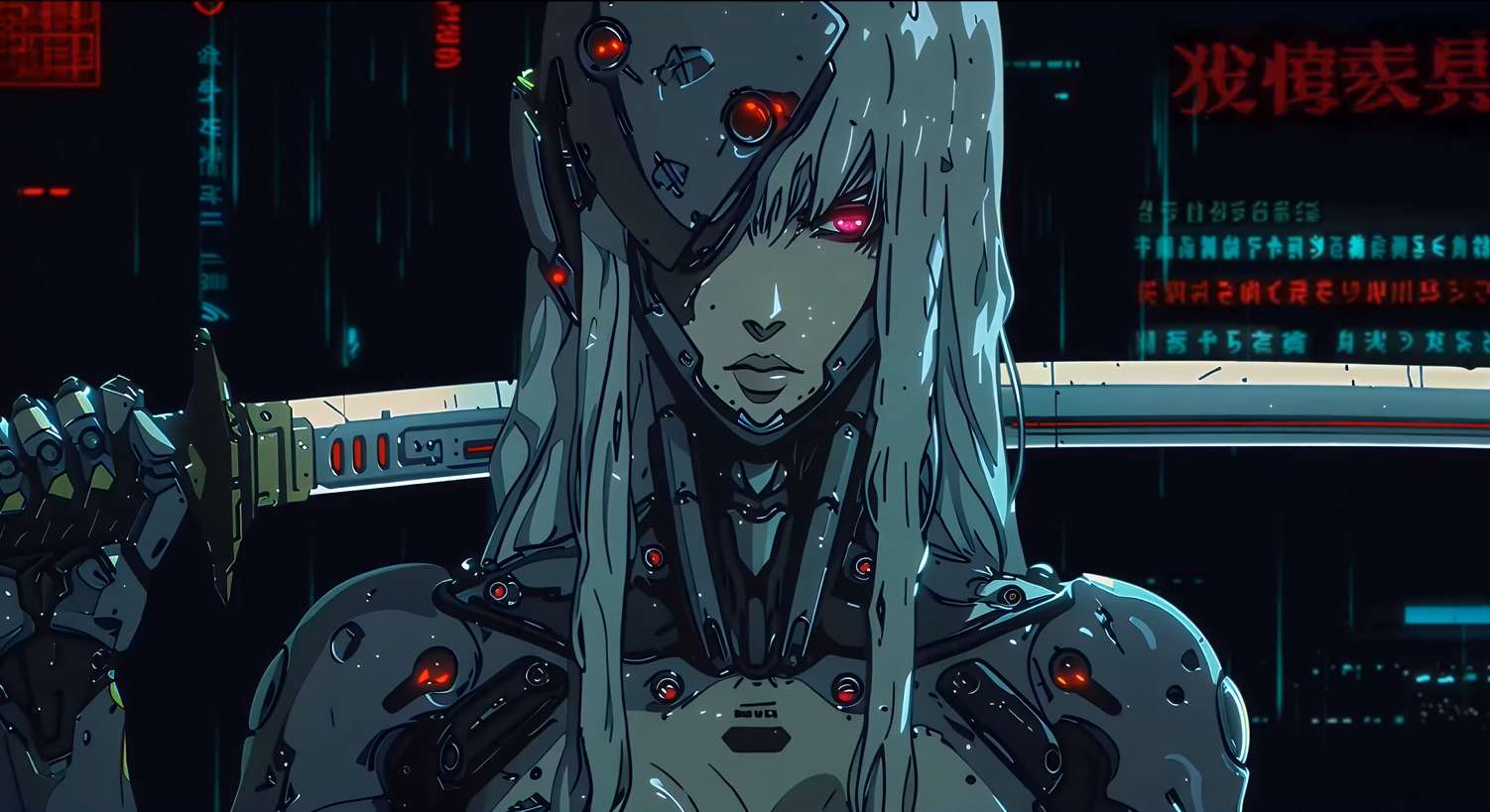 Neon Blade Ghost Live Wallpaper