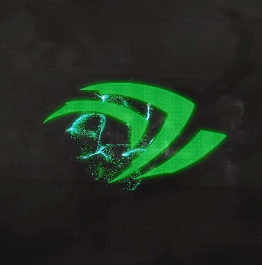 Glowing Green NVIDIA Logo Live Wallpaper