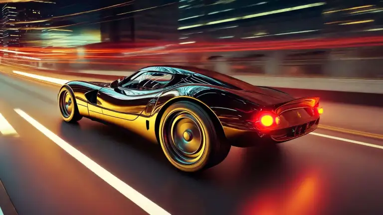 Sleek Car Night Speed Live Wallpaper