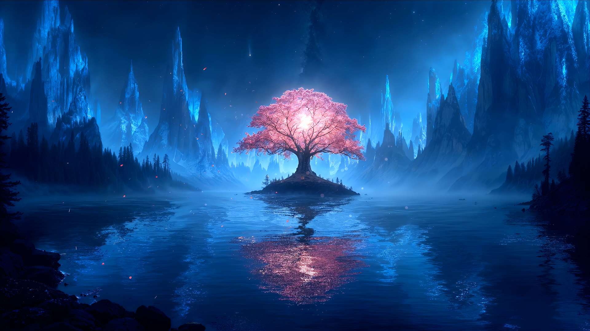 Luminous Bloom – Enchanted Tree Live Wallpaper