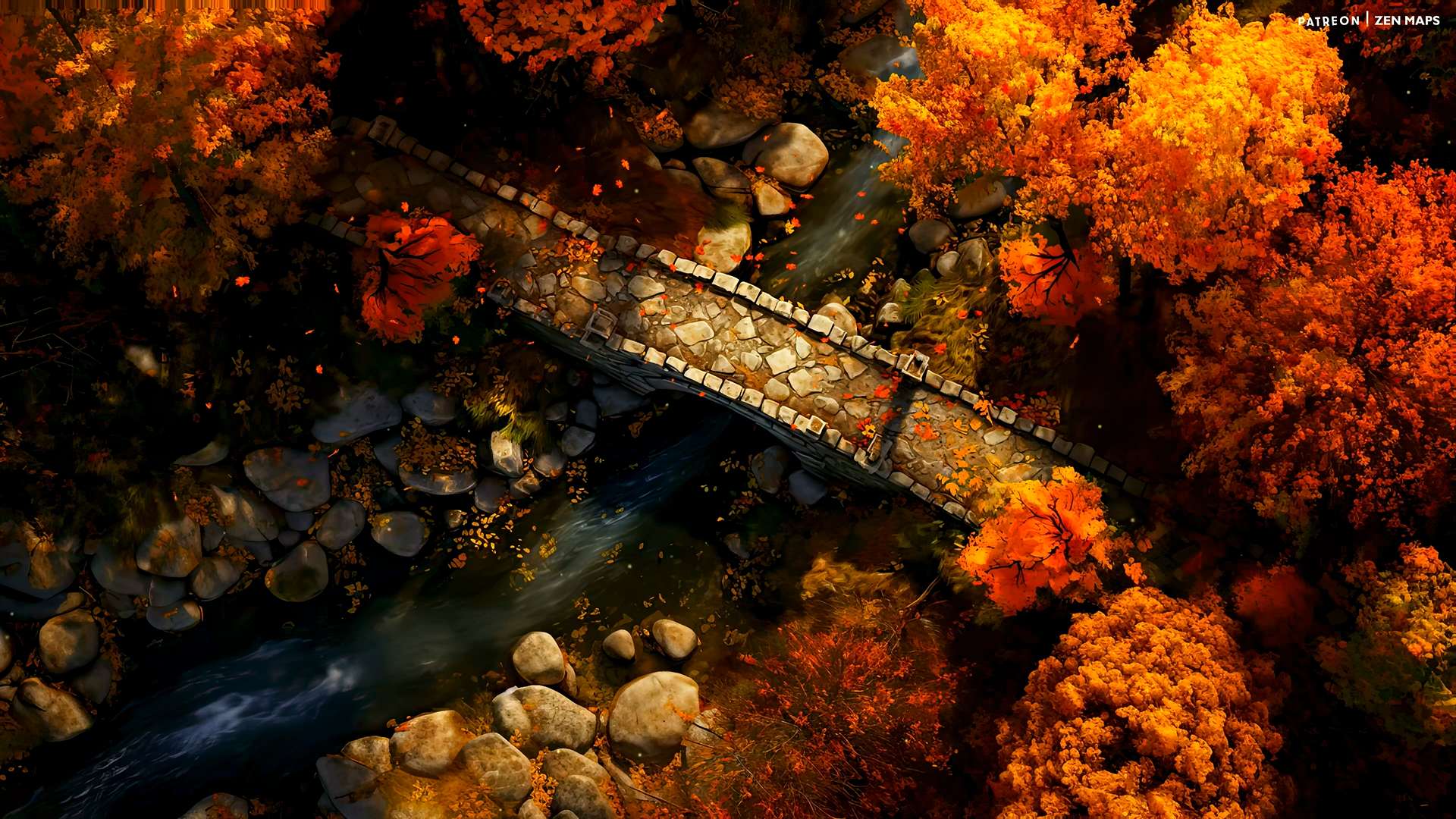 Autumn Stone Bridge Live Wallpaper