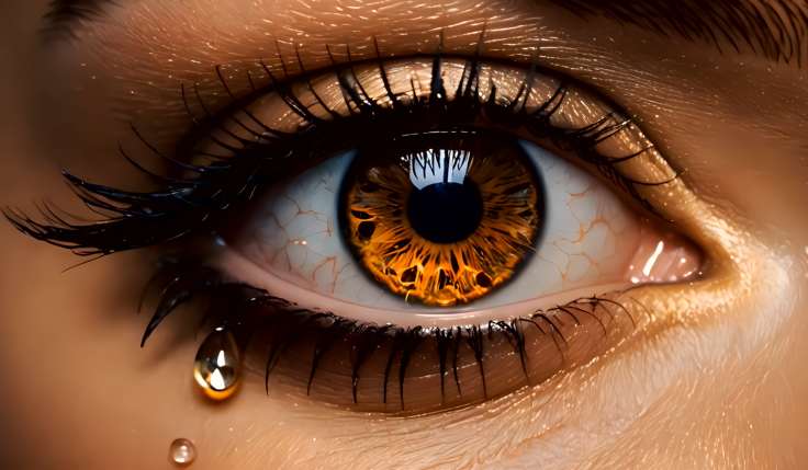 Golden Eye Teardrop Closeup Live Wallpaper