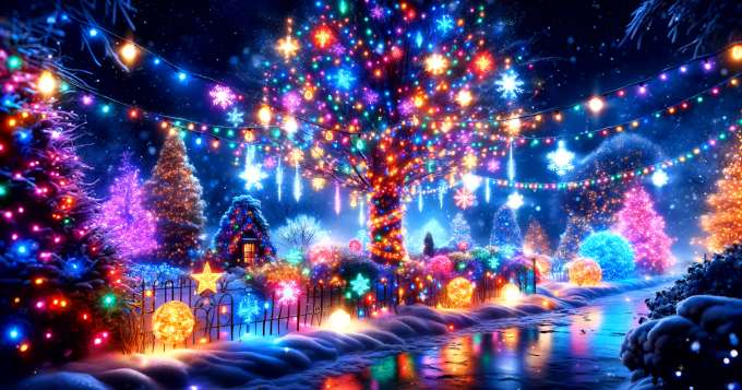 Lit-Up Christmas Tree Live Wallpaper