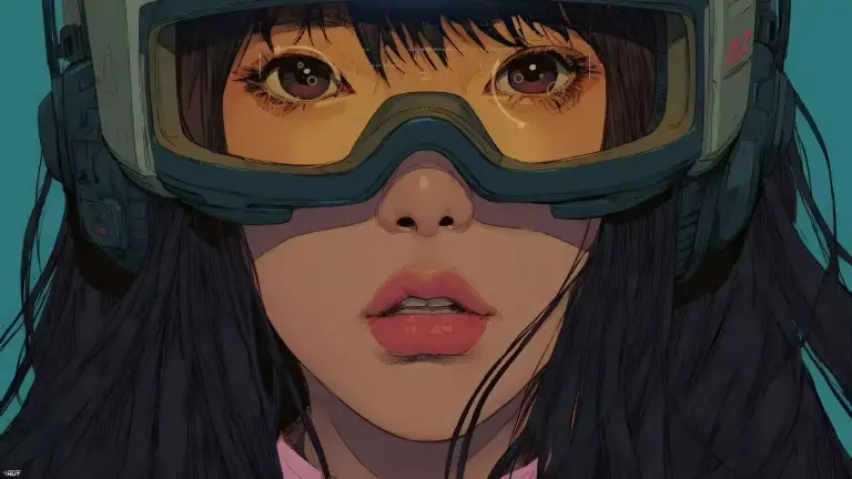 Girl with Goggles Live Wallpaper