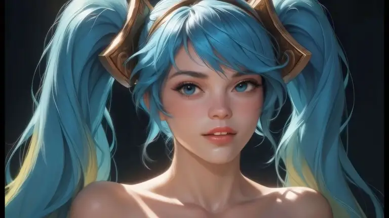 Blue Haired Fantasy Portrait Live Wallpaper