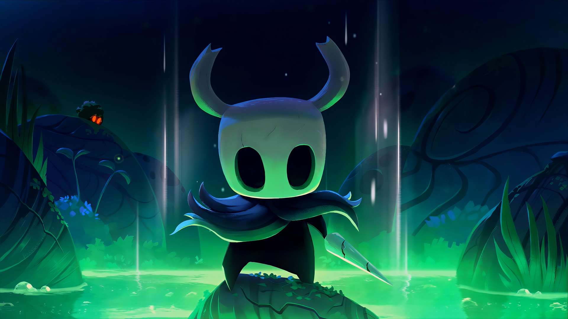 Hollow Knight in the Glowing Grove - Live Wallpaper