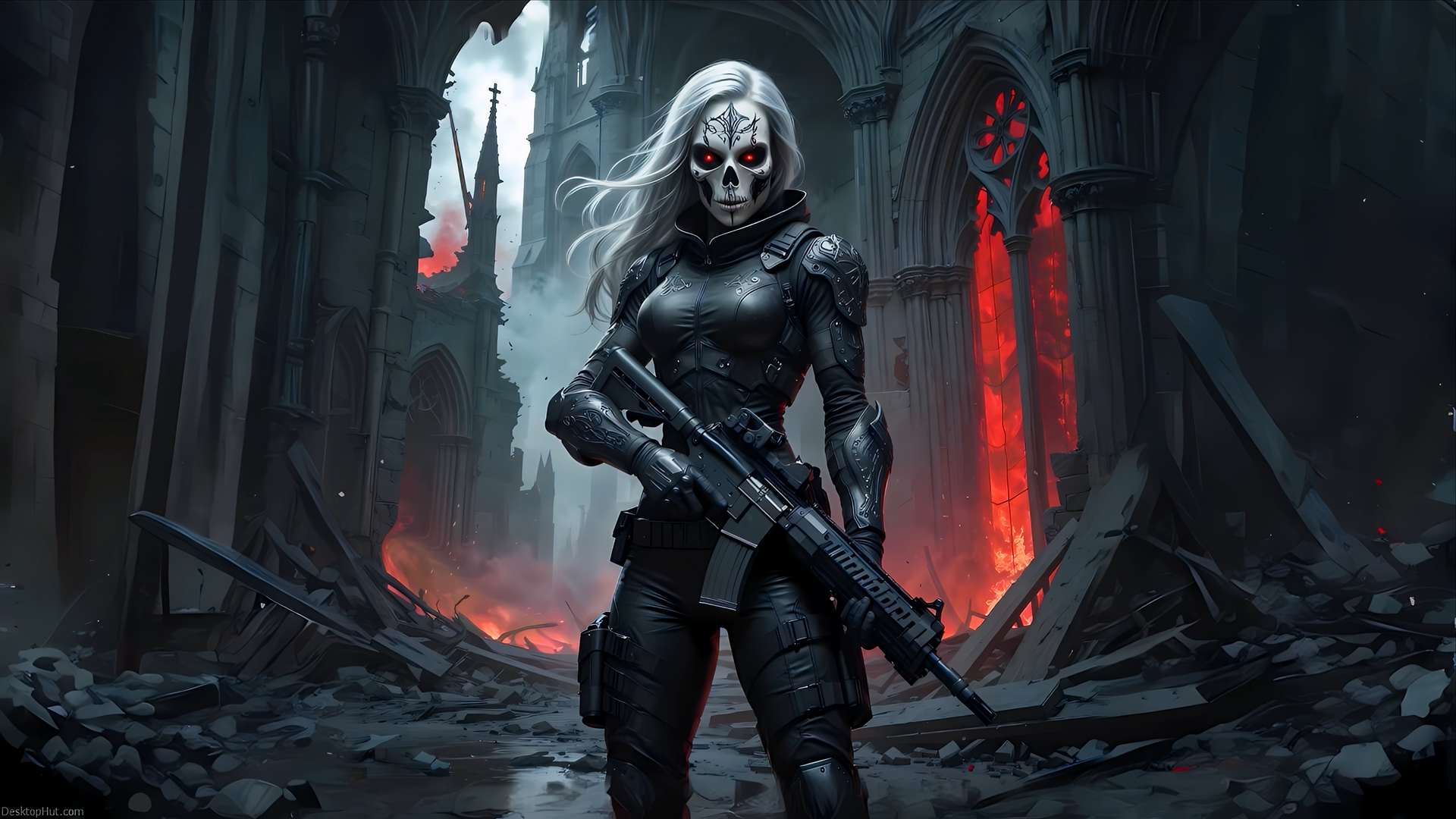 Skull-Masked Warrior Live Wallpaper